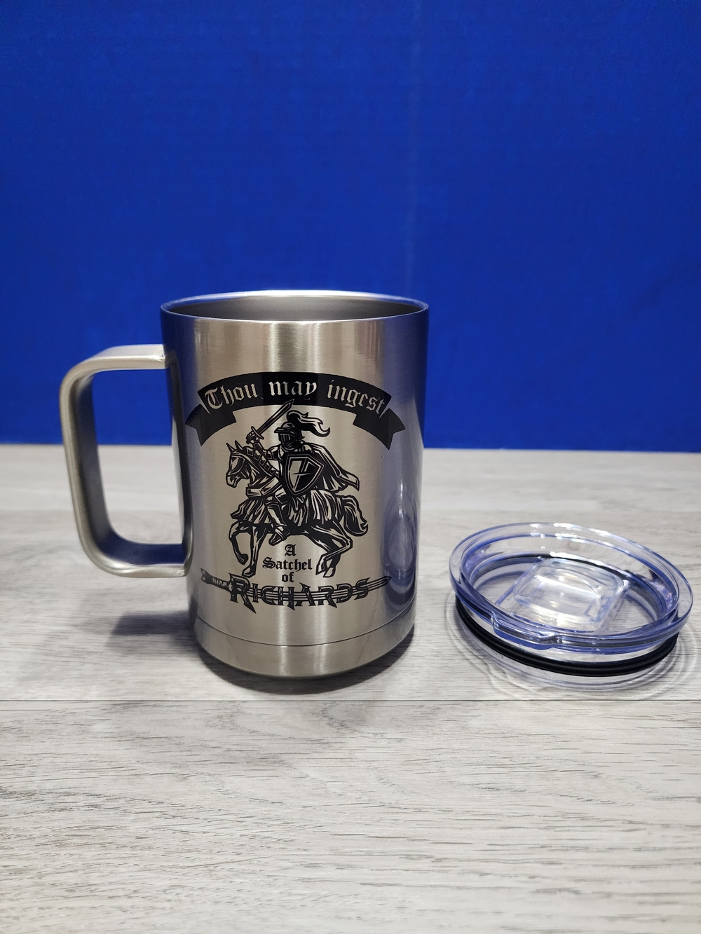 Polar Camel 15oz Sublimated Stainless Steel "A Satchel of Richards" Travel Mug